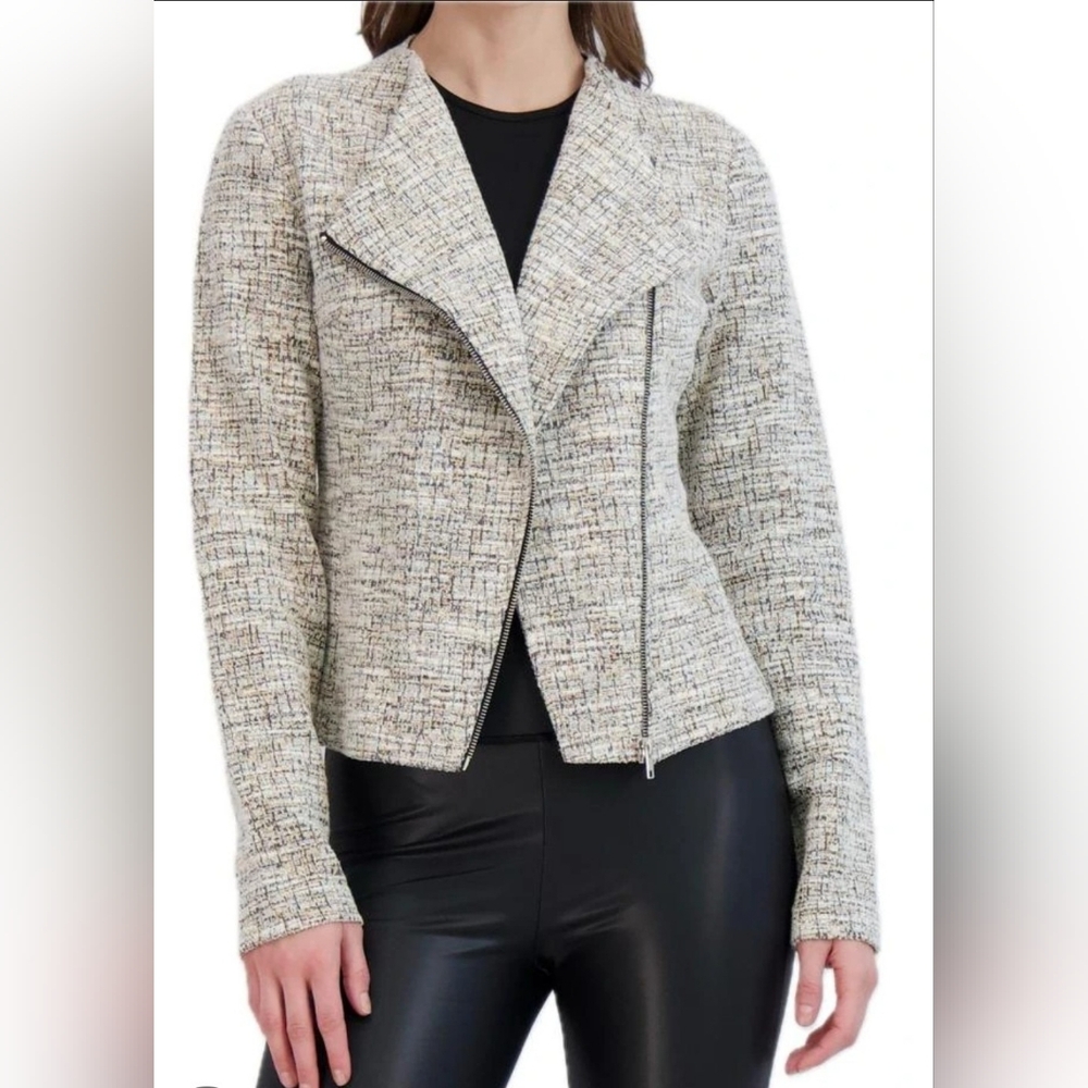 Ookie & Lala Tweed Moto Jacket - Size L